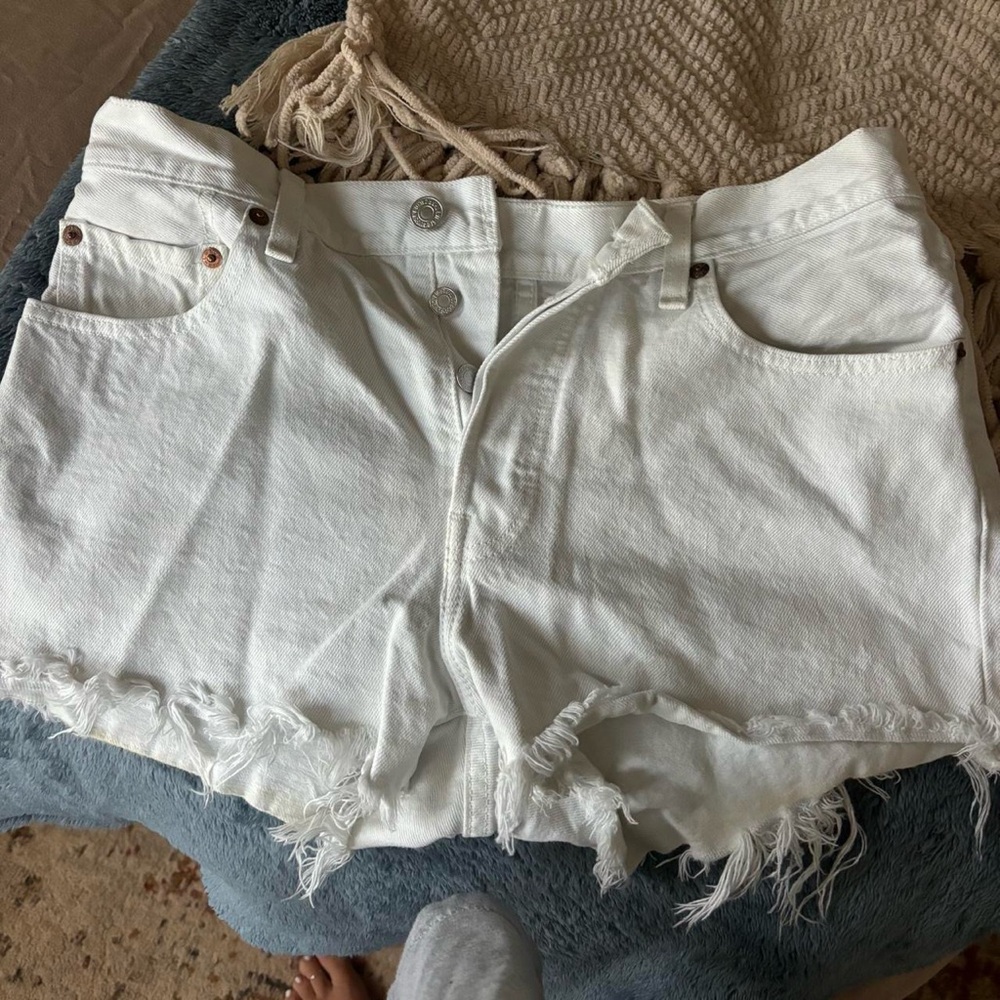Levi's White Jean Shorts for Women